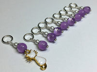 Snag Free Cat Stitch Marker Set- purple , Stitch Markers - Jill's Beaded Knit Bits, Jill's Beaded Knit Bits
 - 1