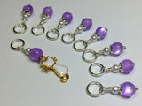 Snag Free Cat Stitch Marker Set- purple , Stitch Markers - Jill's Beaded Knit Bits, Jill's Beaded Knit Bits
 - 2