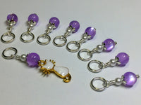 Snag Free Cat Stitch Marker Set- purple , Stitch Markers - Jill's Beaded Knit Bits, Jill's Beaded Knit Bits
 - 5