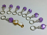 Snag Free Cat Stitch Marker Set- purple , Stitch Markers - Jill's Beaded Knit Bits, Jill's Beaded Knit Bits
 - 5