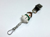 Snowman Portuguese Knitting Pin- Clip on , Portugese Knitting Pin - Jill's Beaded Knit Bits, Jill's Beaded Knit Bits
 - 4