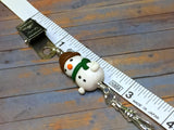 Snowman Portuguese Knitting Pin- Clip on , Portugese Knitting Pin - Jill's Beaded Knit Bits, Jill's Beaded Knit Bits
 - 6