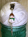 Snowman Portuguese Knitting Pin- Clip on , Portugese Knitting Pin - Jill's Beaded Knit Bits, Jill's Beaded Knit Bits
 - 8