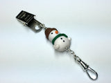 Snowman Portuguese Knitting Pin- Clip on , Portugese Knitting Pin - Jill's Beaded Knit Bits, Jill's Beaded Knit Bits
 - 3