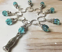 Soda Pop Stitch Marker Set- Snag Free (blue) , Stitch Markers - Jill's Beaded Knit Bits, Jill's Beaded Knit Bits
 - 5