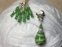 Spearmint Swirl Stitch Marker Holder Set , Stitch Markers - Jill's Beaded Knit Bits, Jill's Beaded Knit Bits
 - 2