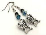 Spinning Wheel Dangle Earrings