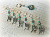 Spinning Wheel Stitch Markers & Holder Set , Stitch Markers - Jill's Beaded Knit Bits, Jill's Beaded Knit Bits
 - 2