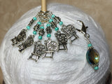 Spinning Wheel Stitch Markers & Holder Set , Stitch Markers - Jill's Beaded Knit Bits, Jill's Beaded Knit Bits
 - 6