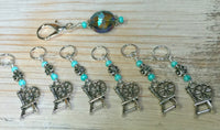 Spinning Wheel Stitch Markers & Holder Set , Stitch Markers - Jill's Beaded Knit Bits, Jill's Beaded Knit Bits
 - 7