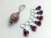 Stars and Stripes Beaded Stitch Marker Holder Set , Stitch Markers - Jill's Beaded Knit Bits, Jill's Beaded Knit Bits
 - 3