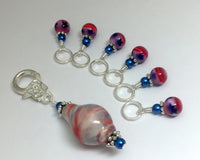 Stars and Stripes Beaded Stitch Marker Holder Set , Stitch Markers - Jill's Beaded Knit Bits, Jill's Beaded Knit Bits
 - 9