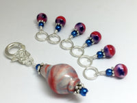 Stars and Stripes Beaded Stitch Marker Holder Set , Stitch Markers - Jill's Beaded Knit Bits, Jill's Beaded Knit Bits
 - 1