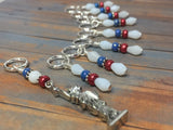 Statue of Liberty Stitch Marker Set , Stitch Markers - Jill's Beaded Knit Bits, Jill's Beaded Knit Bits
 - 6
