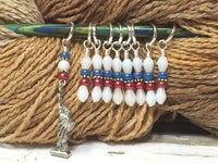 Statue of Liberty Stitch Marker Set , Stitch Markers - Jill's Beaded Knit Bits, Jill's Beaded Knit Bits
 - 2