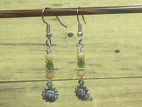 Sunflower Dangle Earrings , jewelry - Jill's Beaded Knit Bits, Jill's Beaded Knit Bits
 - 7