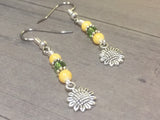 Sunflower Dangle Earrings , jewelry - Jill's Beaded Knit Bits, Jill's Beaded Knit Bits
 - 8