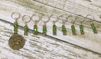 Taurus Zodiac Sign Stitch Marker Set Scorpio- 9 Pieces , Stitch Markers - Jill's Beaded Knit Bits, Jill's Beaded Knit Bits
 - 5