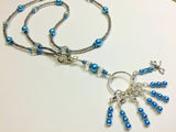 Dragonfly Stitch Marker Necklace Lanyard , Jewelry - Jill's Beaded Knit Bits, Jill's Beaded Knit Bits
 - 1