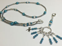 Dragonfly Stitch Marker Necklace Lanyard , Jewelry - Jill's Beaded Knit Bits, Jill's Beaded Knit Bits
 - 10