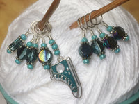 Teal Converse Sneaker Stitch Marker Set , Stitch Markers - Jill's Beaded Knit Bits, Jill's Beaded Knit Bits
 - 8