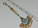 Knitting Bag Lanyard & Stitch Markers- Honey Teal Texture , Stitch Markers - Jill's Beaded Knit Bits, Jill's Beaded Knit Bits
 - 7