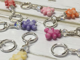 Tiny Teddy Bear Stitch Markers & Holder , Stitch Markers - Jill's Beaded Knit Bits, Jill's Beaded Knit Bits
 - 1