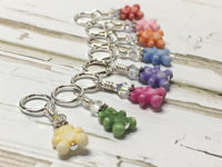 Tiny Teddy Bear Stitch Markers & Holder , Stitch Markers - Jill's Beaded Knit Bits, Jill's Beaded Knit Bits
 - 8