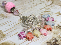 Tiny Fish Stitch Markers & Beaded Holder , Stitch Markers - Jill's Beaded Knit Bits, Jill's Beaded Knit Bits
 - 2