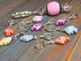 Tiny Fish Stitch Markers & Beaded Holder , Stitch Markers - Jill's Beaded Knit Bits, Jill's Beaded Knit Bits
 - 5