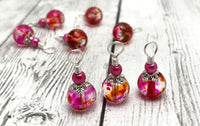 Translucent Pink Small Needle Stitch Markers , Stitch Markers - Jill's Beaded Knit Bits, Jill's Beaded Knit Bits
 - 3