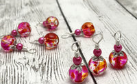 Translucent Pink Small Needle Stitch Markers , Stitch Markers - Jill's Beaded Knit Bits, Jill's Beaded Knit Bits
 - 7