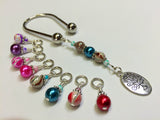 Tree of Life Stitch Marker Set with Horseshoe Holder , Stitch Markers - Jill's Beaded Knit Bits, Jill's Beaded Knit Bits
 - 5