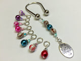 Tree of Life Stitch Marker Set with Horseshoe Holder , Stitch Markers - Jill's Beaded Knit Bits, Jill's Beaded Knit Bits
 - 3