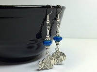 Tropical Fish Wire Dangle Earrings , jewelry - Jill's Beaded Knit Bits, Jill's Beaded Knit Bits
 - 2