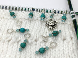 Turquoise Cat Stitch Marker Jewelry Set , Stitch Markers - Jill's Beaded Knit Bits, Jill's Beaded Knit Bits
 - 2