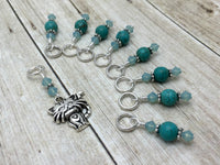 Turquoise Cat Stitch Marker Jewelry Set , Stitch Markers - Jill's Beaded Knit Bits, Jill's Beaded Knit Bits
 - 7