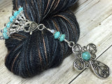 Turrquoise Cross Stitch Marker Holder & Snag Free Stitch Markers , Stitch Markers - Jill's Beaded Knit Bits, Jill's Beaded Knit Bits
 - 5