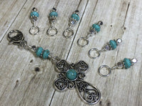 Turrquoise Cross Stitch Marker Holder & Snag Free Stitch Markers , Stitch Markers - Jill's Beaded Knit Bits, Jill's Beaded Knit Bits
 - 7