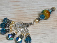 Golden Turquoise Ombre Stitch Marker Set with Clip Holder , Stitch Markers - Jill's Beaded Knit Bits, Jill's Beaded Knit Bits
 - 7
