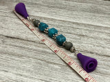 Turquoise Blue Stitch Saving Point Protector for Knitting Needles