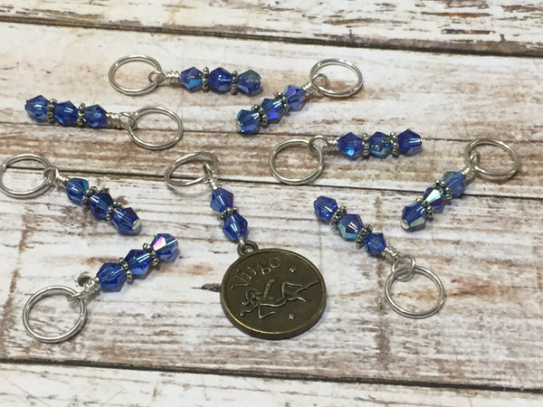 Zodiac Sign Stitch Marker Set Virgo , Stitch Markers - Jill's Beaded Knit Bits, Jill's Beaded Knit Bits
 - 1