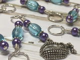 Wine In A Basket Stitch Marker Set , Stitch Markers - Jill's Beaded Knit Bits, Jill's Beaded Knit Bits
 - 1