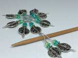 Silver Vines Wire Loop Stitch Marker Set for Knitters , Stitch Markers - Jill's Beaded Knit Bits, Jill's Beaded Knit Bits
 - 7