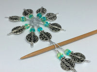 Silver Vines Wire Loop Stitch Marker Set for Knitters , Stitch Markers - Jill's Beaded Knit Bits, Jill's Beaded Knit Bits
 - 1