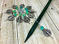 Silver Vines Wire Loop Stitch Marker Set for Knitters , Stitch Markers - Jill's Beaded Knit Bits, Jill's Beaded Knit Bits
 - 5