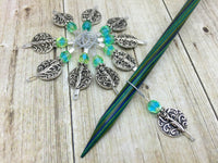 Silver Vines Wire Loop Stitch Marker Set for Knitters , Stitch Markers - Jill's Beaded Knit Bits, Jill's Beaded Knit Bits
 - 12