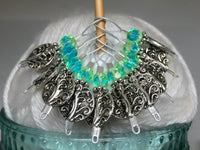Silver Vines Wire Loop Stitch Marker Set for Knitters , Stitch Markers - Jill's Beaded Knit Bits, Jill's Beaded Knit Bits
 - 2