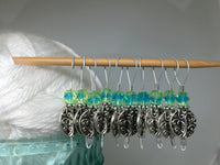 Silver Vines Wire Loop Stitch Marker Set for Knitters , Stitch Markers - Jill's Beaded Knit Bits, Jill's Beaded Knit Bits
 - 3