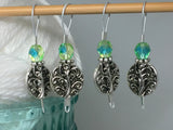 Silver Vines Wire Loop Stitch Marker Set for Knitters , Stitch Markers - Jill's Beaded Knit Bits, Jill's Beaded Knit Bits
 - 10